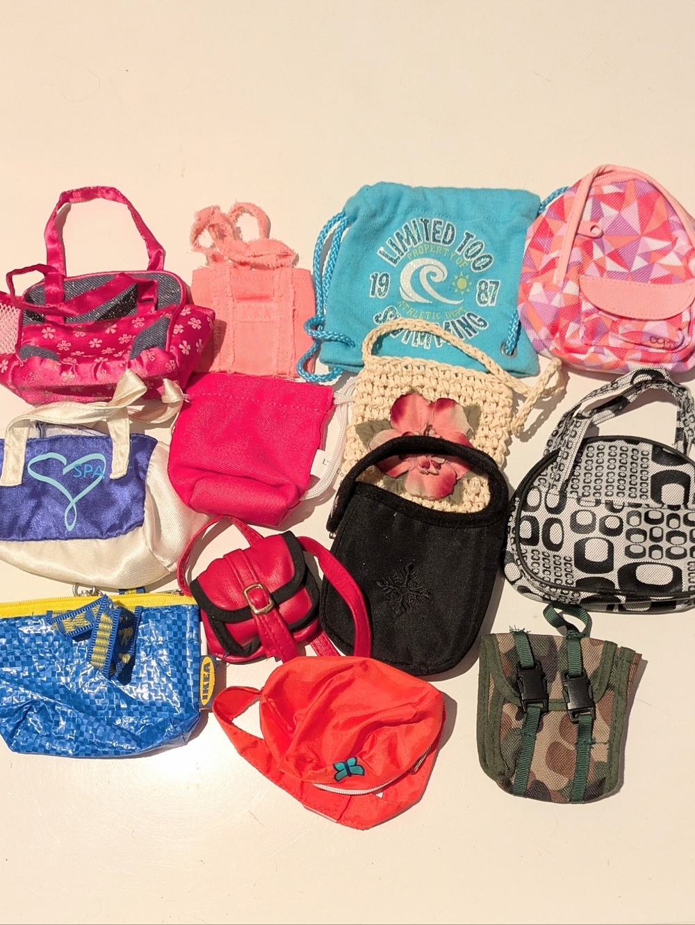 American Girl Fit Lot of 13 Purses & Bags